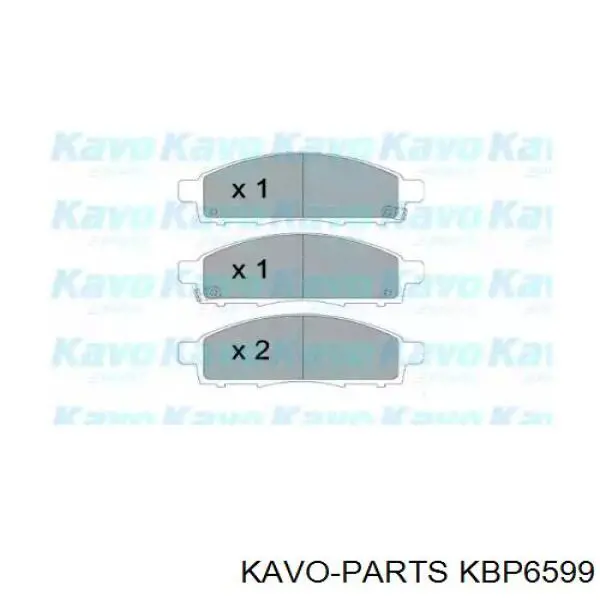 KBP-6599 Kavo Parts sapatas do freio dianteiras de disco