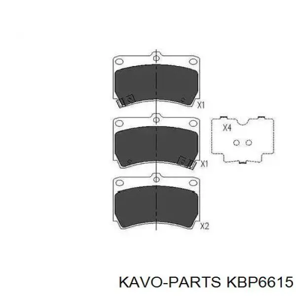 Колодки дисковые  Kavo Parts KBP6615 цена, от 19.83 USD