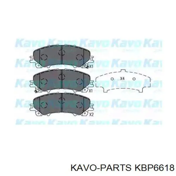KBP-6618 Kavo Parts колодки тормозные передние дисковые