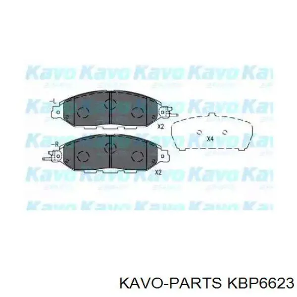 KBP6623 Kavo Parts sapatas do freio dianteiras de disco