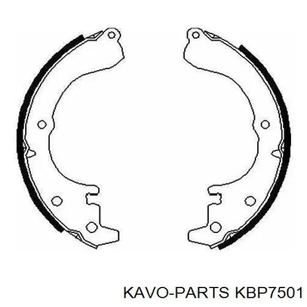 Купить KBP7501 Kavo Parts Колодки тормозные задние, дисковые