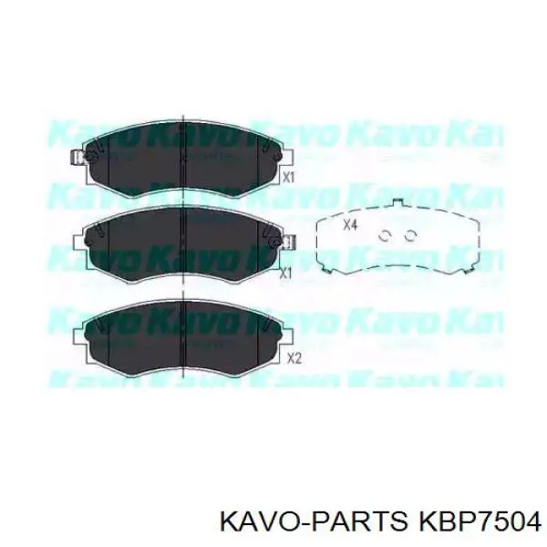 Передние тормозные колодки KBP7504 Kavo Parts