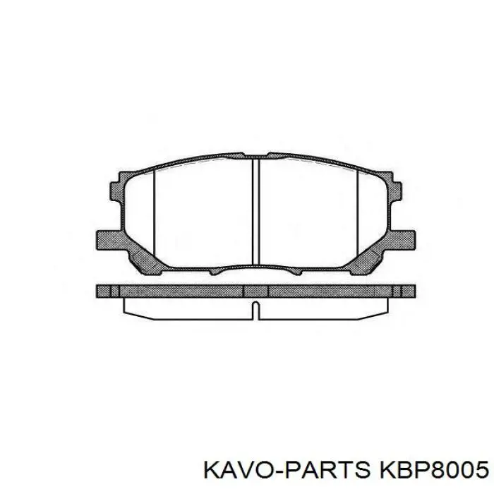 Задние тормозные колодки KBP8005 Kavo Parts