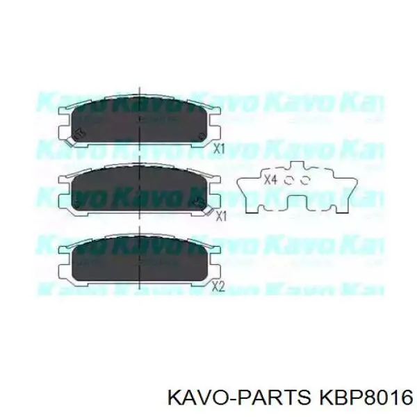 KBP-8016 Kavo Parts sapatas do freio dianteiras de disco