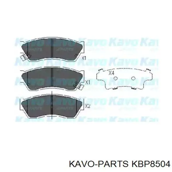 KBP8504 Kavo Parts колодки тормозные передние дисковые