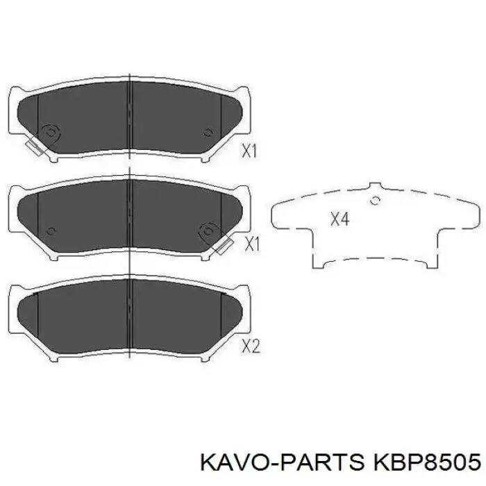 Передние тормозные колодки KBP8505 Kavo Parts