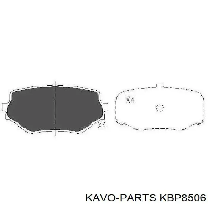 KBP-8506 Kavo Parts sapatas do freio dianteiras de disco