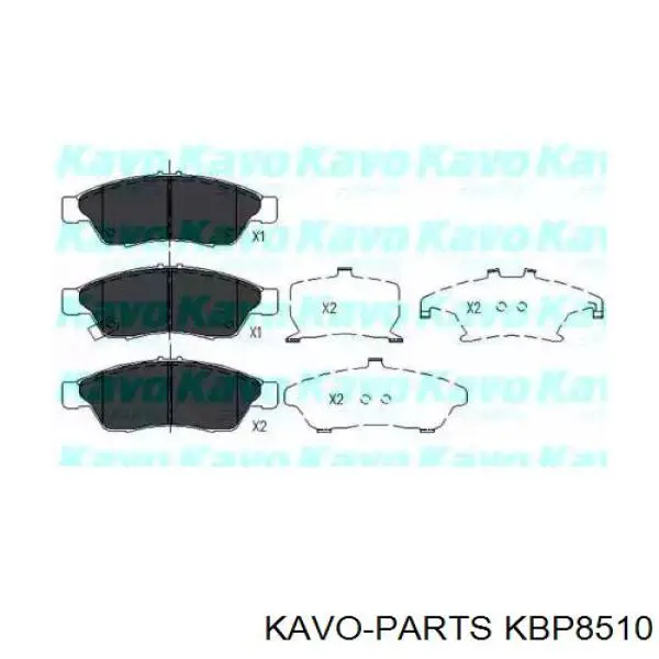 Передние тормозные колодки KBP8510 Kavo Parts