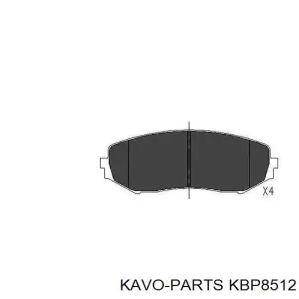 KBP-8512 Kavo Parts sapatas do freio dianteiras de disco