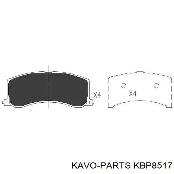 Передние тормозные колодки KBP8517 Kavo Parts