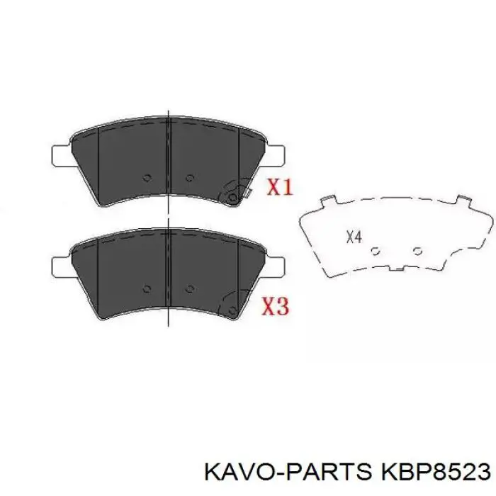 Передние тормозные колодки KBP8523 Kavo Parts