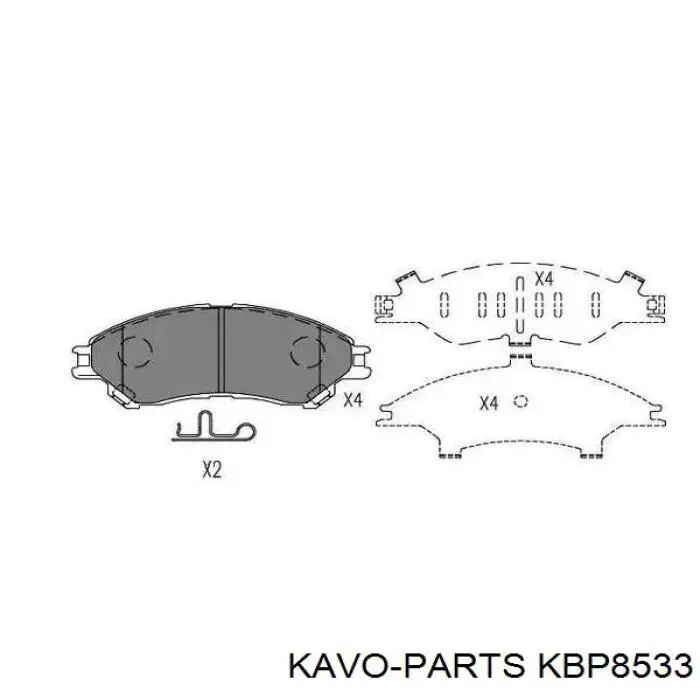 Передние тормозные колодки KBP8533 Kavo Parts