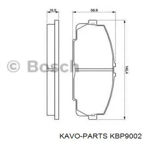 Колодки Kavo Parts KBP9002 цена, от 18.64 USD