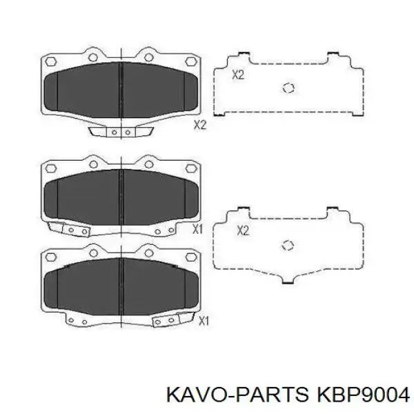 KBP-9004 Kavo Parts sapatas do freio dianteiras de disco