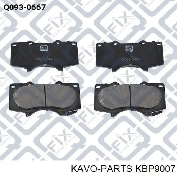 Купить KBP9007 Kavo Parts Колодки тормозные задние, дисковые