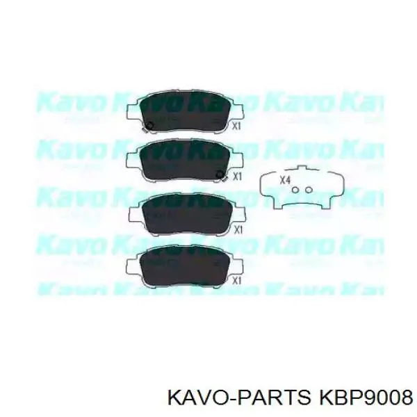 Передние тормозные колодки KBP9008 Kavo Parts