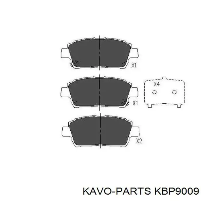 KBP-9009 Kavo Parts sapatas do freio dianteiras de disco