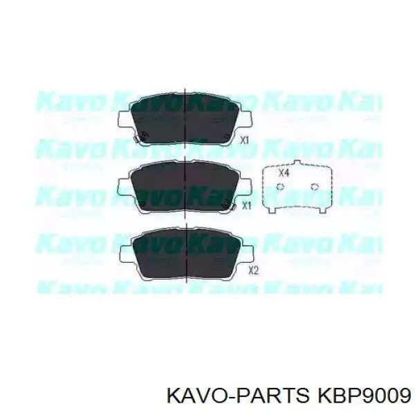 Колодки гальмівні передні, дискові KBP9009 Kavo Parts