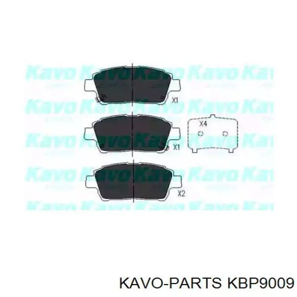 Pastillas de freno delanteras KBP9009 Kavo Parts