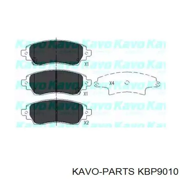 Передние тормозные колодки KBP9010 Kavo Parts