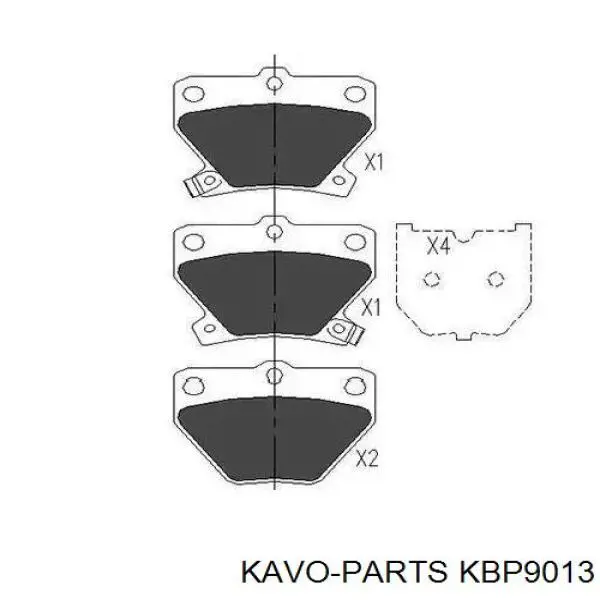 KBP-9013 Kavo Parts задние тормозные колодки