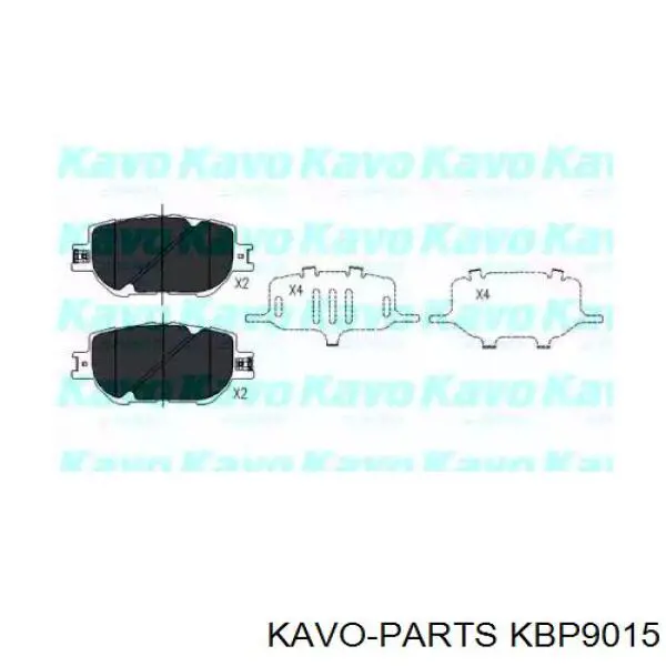 Передние тормозные колодки KBP9015 Kavo Parts