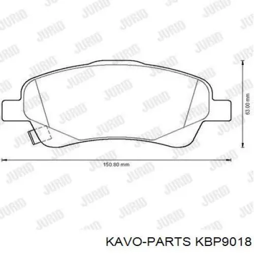 Колодки Kavo Parts KBP9018 цена, от 21.48 USD