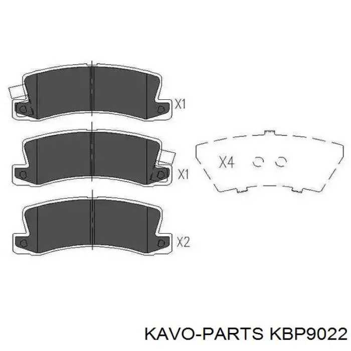 Колодки тормозные задние дисковые KAVO PARTS KBP9022