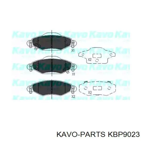 Передние тормозные колодки KBP9023 Kavo Parts