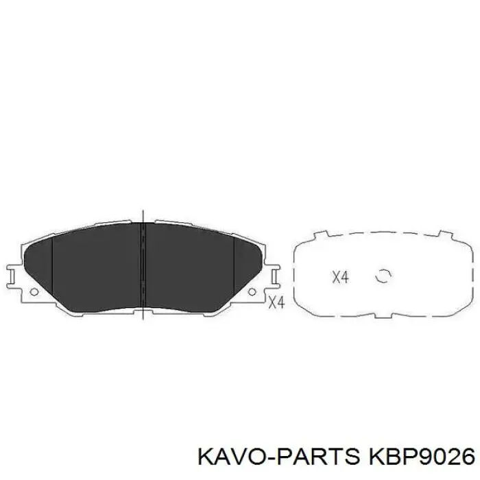 Передние тормозные колодки KBP9026 Kavo Parts