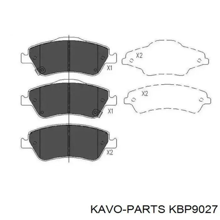 Колодки тормозные передние дисковые Kavo Parts KBP9027