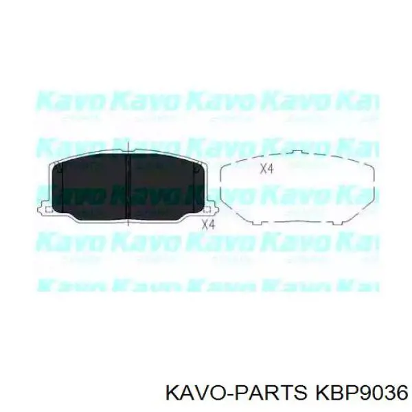 KBP-9036 Kavo Parts передние тормозные колодки