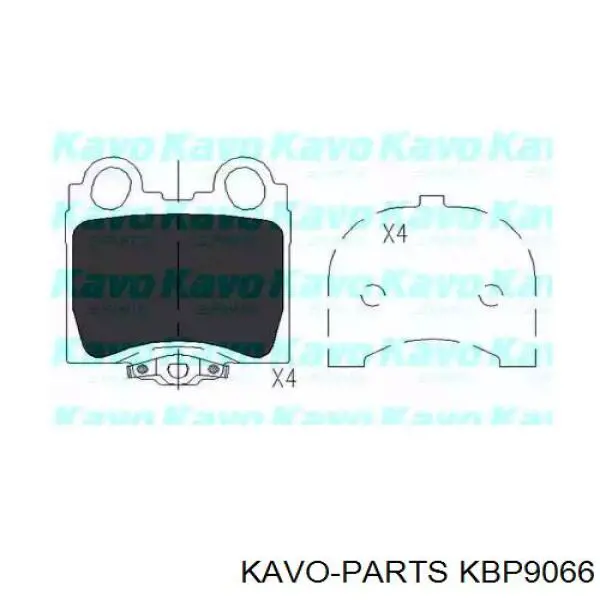 Колодки тормозные задние дисковые Kavo Parts KBP9066