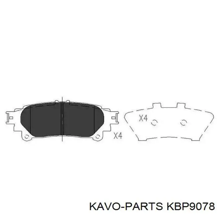 Колодки дисковые  Kavo Parts KBP9078 цена, от 14.81 USD