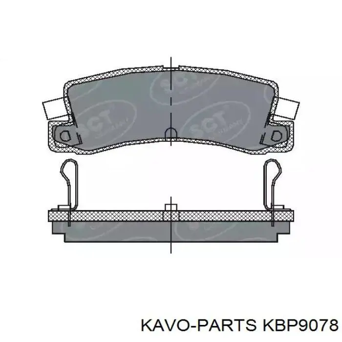 Купить KBP9078 Kavo Parts Колодки тормозные задние, дисковые