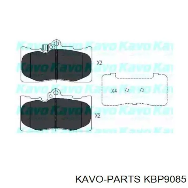 KBP-9085 Kavo Parts передние тормозные колодки