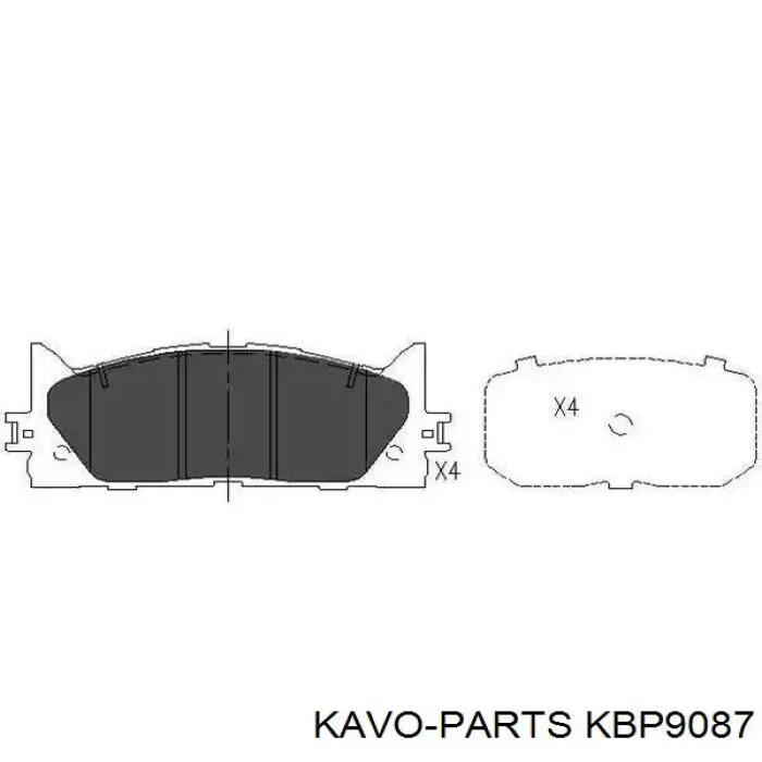 Передние тормозные колодки KBP9087 Kavo Parts