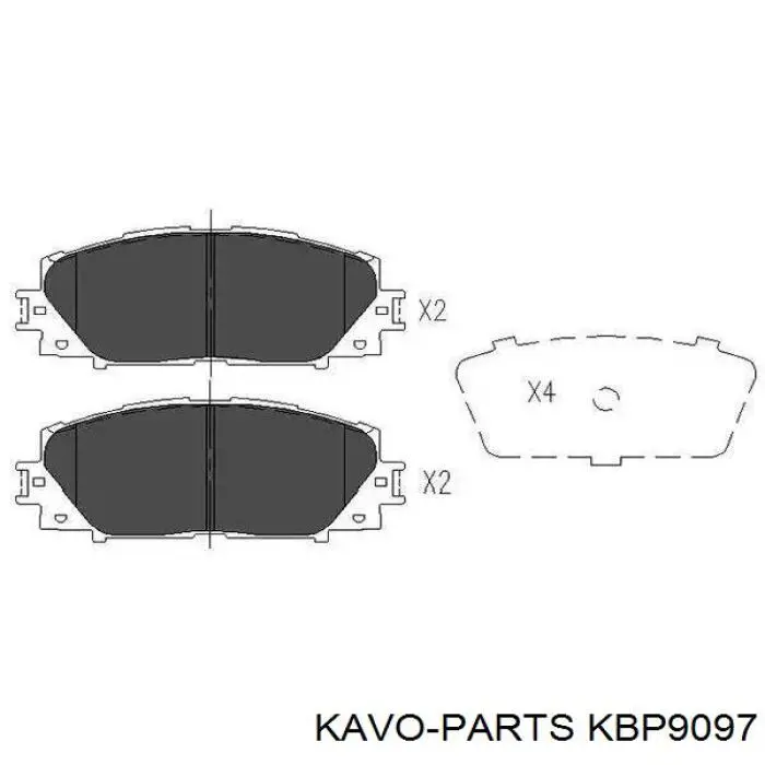 Колодки тормозные передние дисковые Kavo Parts KBP9097