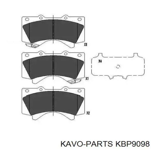 KBP-9098 Kavo Parts передние тормозные колодки