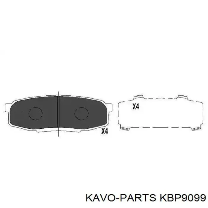 Задние тормозные колодки KBP9099 Kavo Parts