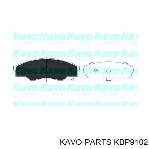 KBP-9102 Kavo Parts передние тормозные колодки