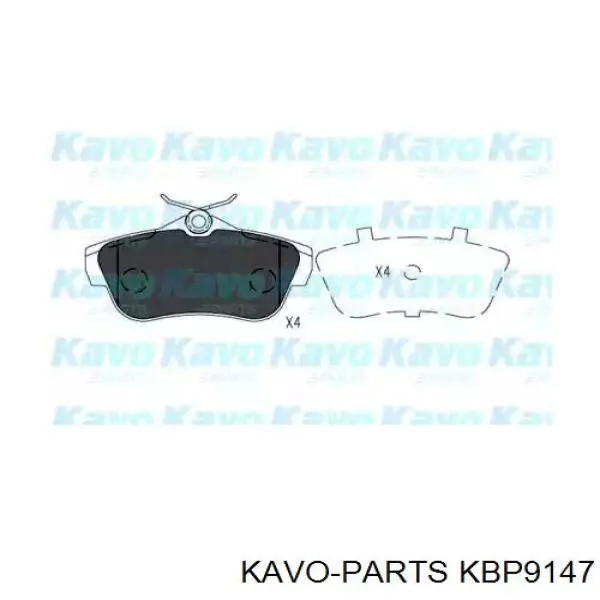 KBP-9147 Kavo Parts sapatas do freio traseiras de disco