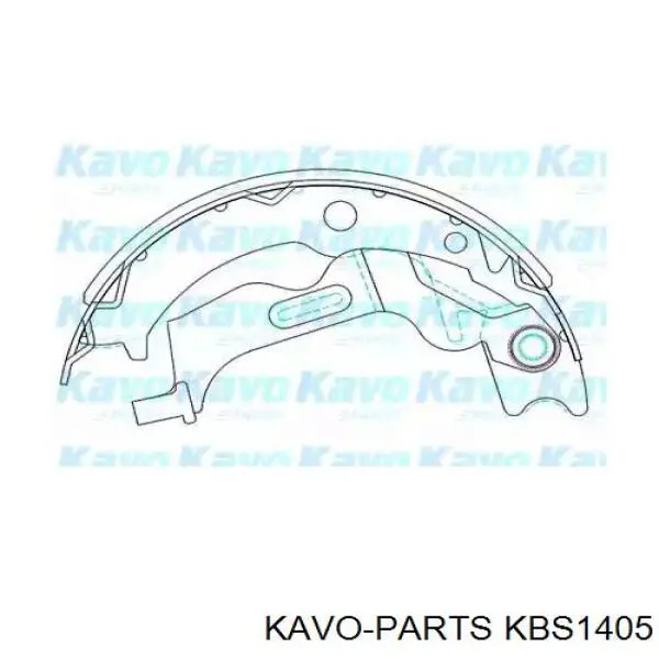 KBS-1405 Kavo Parts колодки тормозные задние барабанные