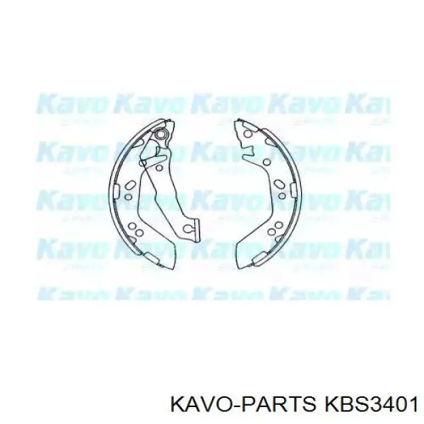 Колодки тормозные задние барабанные Kavo Parts KBS3401
