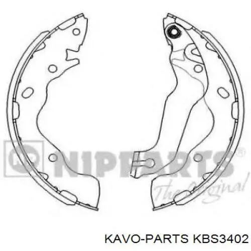 Задние барабанные колодки KBS3402 Kavo Parts
