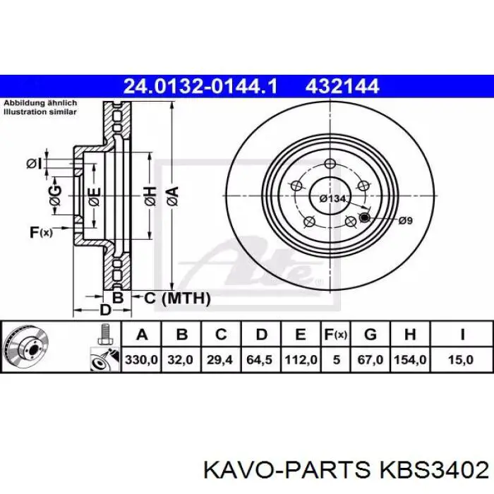 Тормоза рабочие задние ножные и тормозные барабаны Kavo Parts KBS3402 цена, от 23.50 USD