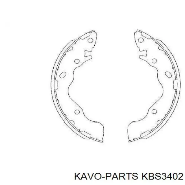 KBS-3402 Kavo Parts sapatas do freio traseiras de tambor