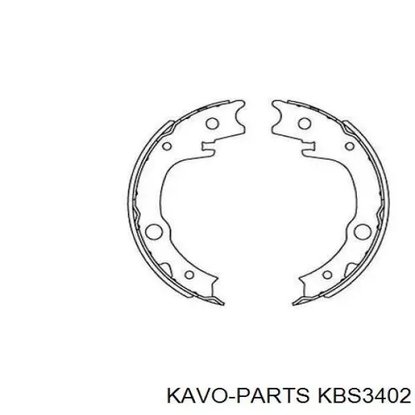 Купить KBS3402 Kavo Parts Задние барабанные тормозные колодки