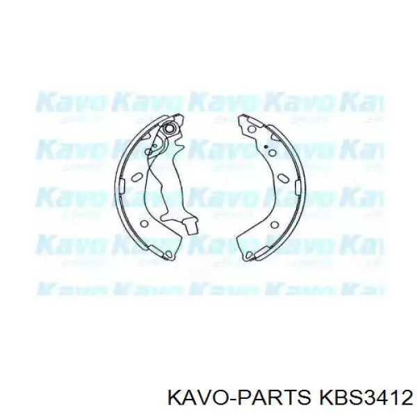 Задние барабанные колодки KBS3412 Kavo Parts