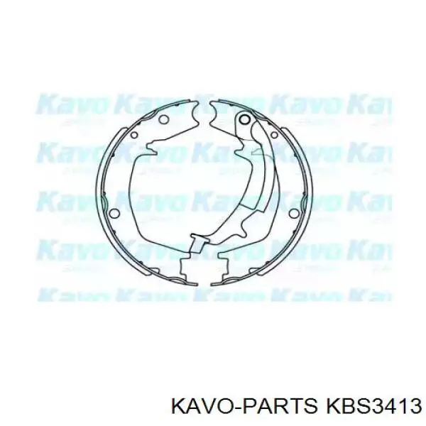 Задние барабанные колодки KBS3413 Kavo Parts